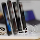 In this photo made on Wednesday, Feb. 24, 2021, shows iPhones on display at an Apple store at a shopping mall in Pittsburgh.